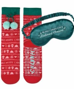 Hallmark Channel Cozy Socks And Sleep Mask Gift Set