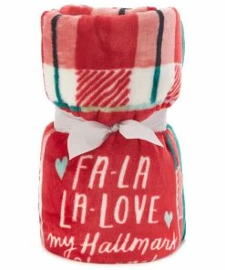 Hallmark Channel Fa-La-La-Love Plaid Blanket, 50x60