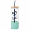 Hallmark Channel Peace & Love Glass Water Bottle With Straw, 22 Oz.