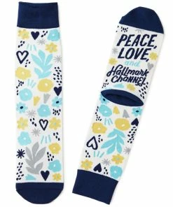 Hallmark Channel Peace & Love Novelty Crew Socks