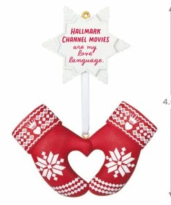I Love Hallmark Channel! Ornament -Department Store Shop Hallmark Channel Red Mittens Keepsake Ornament 1599QGO2949 03
