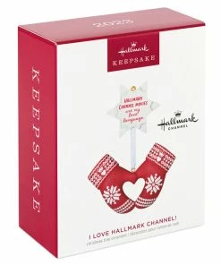 I Love Hallmark Channel! Ornament -Department Store Shop Hallmark Channel Red Mittens Keepsake Ornament 1599QGO2949 04