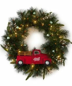 Hallmark Channel Truck Motion-Activated Wreath With Sound And Light, 14"