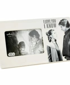 Hallmark Star Wars™ Han Solo™ And Princess Leia™ I Love You I Know Ceramic Picture Frame, 4x6