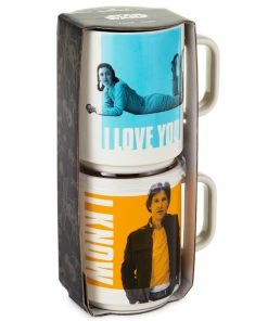 Hallmark Star Wars™ Han Solo™ And Princess Leia™ Bespin™ I Love You I Know Stacking Mugs, Set Of 2 -Department Store Shop Han Solo and Princess Leia Blue and Orange Mugs 1SHP2148 03