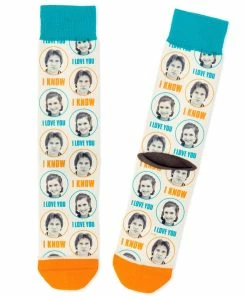 Hallmark Star Wars™ Han Solo™ And Princess Leia™ I Love You I Know Novelty Crew Socks