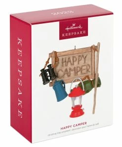 Hallmark Happy Camper Ornament -Department Store Shop Happy Camper Sign and Gear Keepsake Ornament 1899QGO2917 04