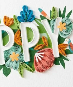 Hallmark Floral Happy Quilled Paper Handmade Birthday Card 11 Hallmark Floral Happy Quilled Paper Handmade Birthday Card -Department Store Shop Happy and Flowers Quilled Paper Birthday Card for Her 1299LAD2728 04