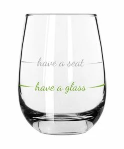 Have A Glass Have A Seat Stemless Wine Glass, 16 Oz.