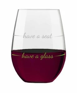 Have A Glass Have A Seat Stemless Wine Glass, 16 Oz. -Department Store Shop Have a Glass Have a Seat Stemless Wine Glass PWSUG002 03
