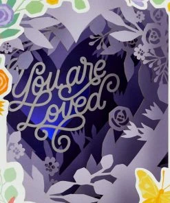 Hallmark You Are Loved 3D Pop-Up Musical Mother's Day Card With Light -Department Store Shop Heart Flowers Music Light 3D PopUp Mothers Day Card 1099MEJ8026 04