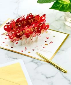 Hallmark Love You More 3D Pop-Up Love Card 13 Hallmark Love You More 3D Pop-Up Love Card -Department Store Shop Heart Pattern 3D PopUp Love Card 1299IAV5835 06