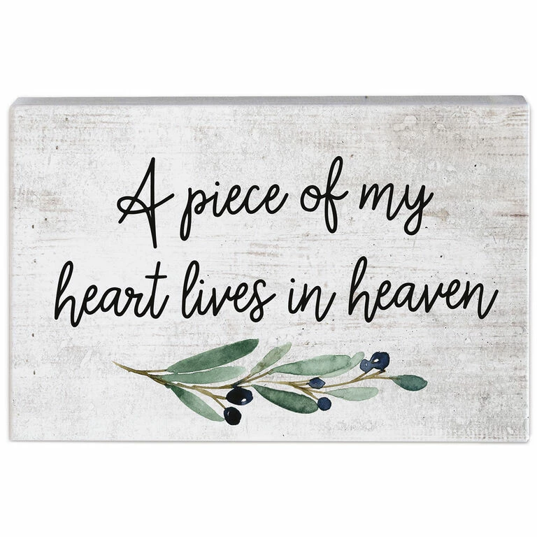 Piece Of My Heart Wood Quote Sign, 5.25" 1 Piece Of My Heart Wood Quote Sign, 5.25"