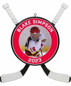 Hockey Star Personalized Photo Ornament