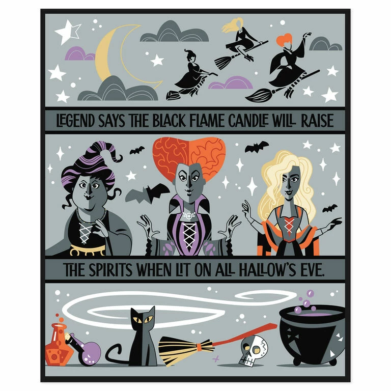 Hallmark Disney Hocus Pocus Black Flame Candle Blanket, 50x60 2 Hallmark Disney Hocus Pocus Black Flame Candle Blanket, 50x60 - Image 2
