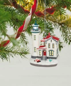 Hallmark Holiday Lighthouse 2023 Ornament With Light -Department Store Shop Holiday Lighthouse Keepsake Ornament 2799QXR8237 02