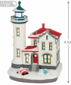 Hallmark Holiday Lighthouse 2023 Ornament With Light -Department Store Shop Holiday Lighthouse Keepsake Ornament 2799QXR8237 03