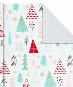 Hallmark Holiday Mix 4-Pack Christmas Wrapping Paper Assortment, 120 Sq. Ft. -Department Store Shop Holiday Mix Assorted Christmas Wrapping Paper 5JXW1042 06