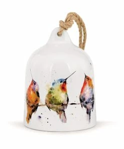Demdaco Hummers On A Wire Small Ceramic Bell