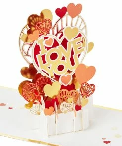 Hallmark All My Love Hearts 3D Pop-Up Love Card