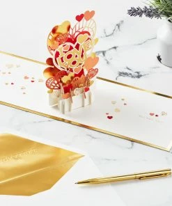 Hallmark All My Love Hearts 3D Pop-Up Love Card -Department Store Shop I Love You Hearts 3D PopUp Love Card 1299LAD2889 06