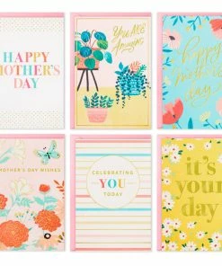 Hallmark Illustrated Floral Assorted Mother's Day Cards, Pack Of 36