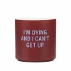 Can't Get Up Ceramic Planter, 4.5"