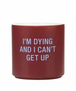 Can't Get Up Ceramic Planter, 4.5"