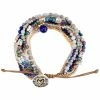 Indigo Beaded Love Bracelet