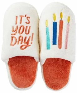 Hallmark It's You Day Birthday Slippers With Sound, Small/Medium