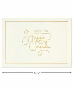 Hallmark Bulk Ivory And Gold Blank Wedding Thank-You Notes, Box Of 100 -Department Store Shop Ivory and Gold Blank Wedding ThankYou Notes Bulk Pack 5STZ1065 04