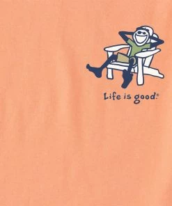 Life Is Good Jake In Adirondack Chair Orange Men's T-Shirt, X-Large 3 Life Is Good Jake In Adirondack Chair Orange Men's T-Shirt, X-Large -Department Store Shop Jake in Adirondack Chair Mens Short Sleeve TShirt 96642XL 02
