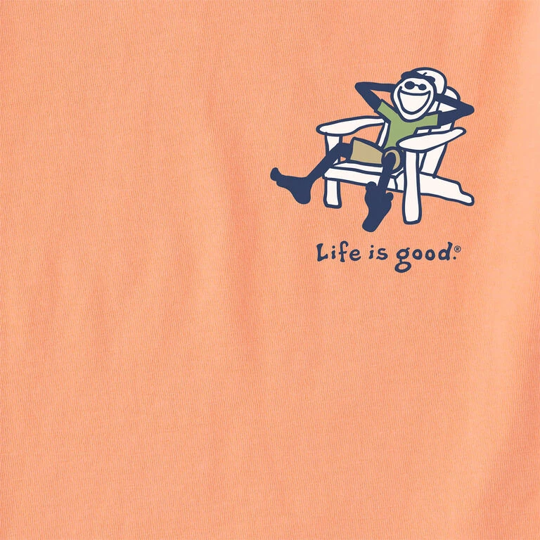 Life Is Good Jake In Adirondack Chair Orange Men's T-Shirt, X-Large 2 Life Is Good Jake In Adirondack Chair Orange Men's T-Shirt, X-Large - Image 2