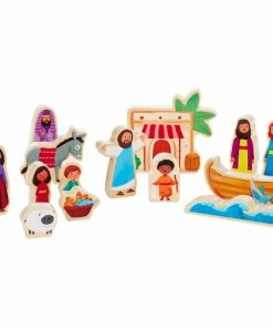 Hallmark Jesus And Friends Wood Play Set, 14 Pieces