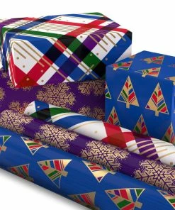 Hallmark Jewel Tones Assorted 3-Pack Christmas Wrapping Paper, 120 Sq. Ft. -Department Store Shop Jewel Tones Christmas Wrapping Paper Set 5JXW1251 03
