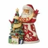 Enesco Jim Shore Dated 2023 Santa And Christmas Tree Figurine, 7.2"