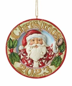 Enesco Jim Shore Dated 2023 Jolly Santa Ornament