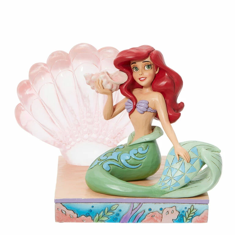 Enesco Jim Shore Disney Ariel And Shell Figurine, 4.75" 1 Enesco Jim Shore Disney Ariel And Shell Figurine, 4.75"