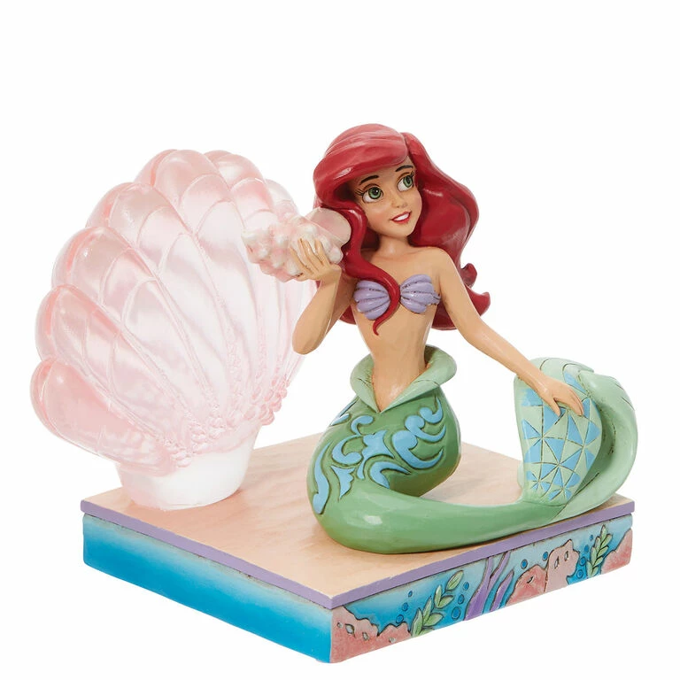 Enesco Jim Shore Disney Ariel And Shell Figurine, 4.75" 2 Enesco Jim Shore Disney Ariel And Shell Figurine, 4.75" - Image 2