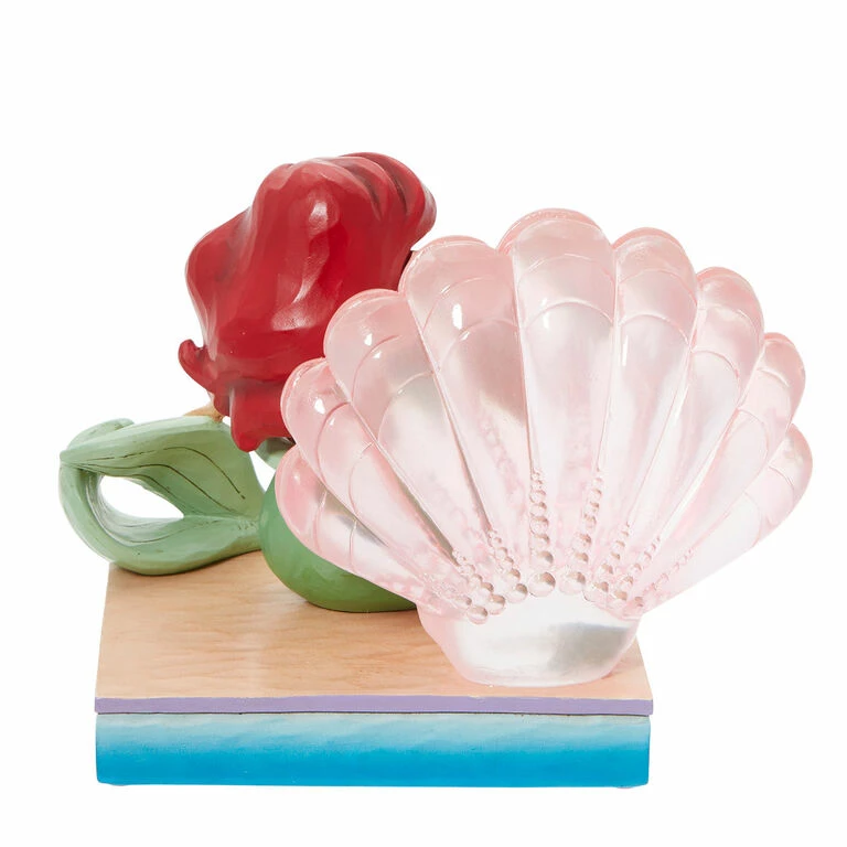 Enesco Jim Shore Disney Ariel And Shell Figurine, 4.75" 3 Enesco Jim Shore Disney Ariel And Shell Figurine, 4.75" - Image 3