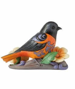 Enesco Jim Shore Baltimore Oriole With Spring Flowers Figurine, 4.2"