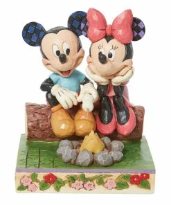 Enesco Jim Shore Disney Mickey And Minnie Campfire Figurine, 5.75"