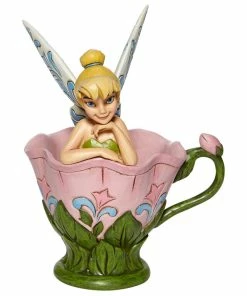 Enesco Jim Shore Disney Tinker Bell In Flower Teacup Figurine, 6.25"