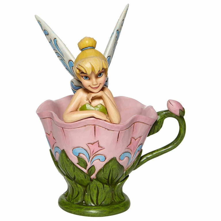 Enesco Jim Shore Disney Tinker Bell In Flower Teacup Figurine, 6.25" 1 Enesco Jim Shore Disney Tinker Bell In Flower Teacup Figurine, 6.25"
