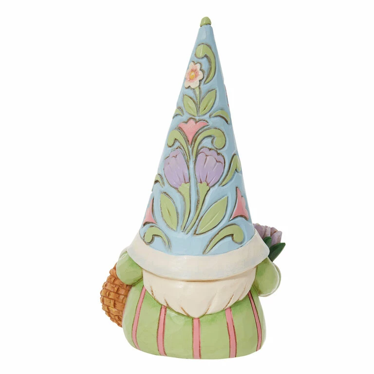 Enesco Jim Shore Gnome With Easter Basket Figurine, 4.9" 2 Enesco Jim Shore Gnome With Easter Basket Figurine, 4.9" - Image 2