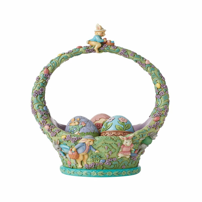 Enesco Jim Shore Egg Hunt Easter Basket Figurine, 9.25" 1 Enesco Jim Shore Egg Hunt Easter Basket Figurine, 9.25"