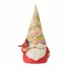Enesco Jim Shore Gnome With Cardinal Figurine, 4.72"