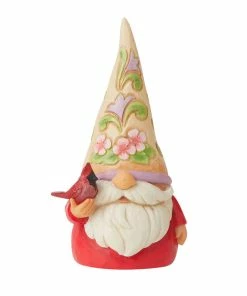 Enesco Jim Shore Gnome With Cardinal Figurine, 4.72"
