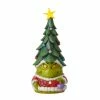 Enesco Jim Shore Dr. Seuss Grinch Gnome With Tree Hat Figurine, 9.84"