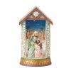 Enesco Jim Shore Holy Family Lighted Diorama Figurine, 5.51"